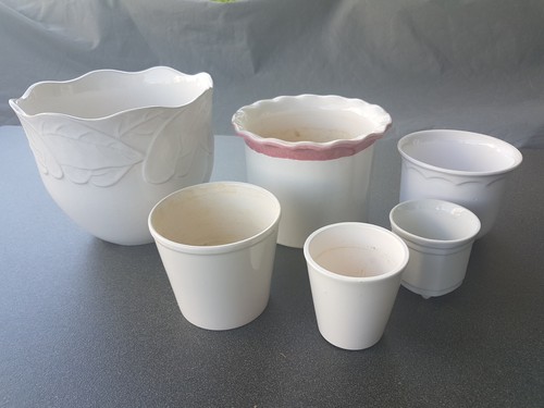 6er paket blumentopf weiß - blumentopf,