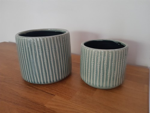 2er set übertöpfe keramik - 2er,